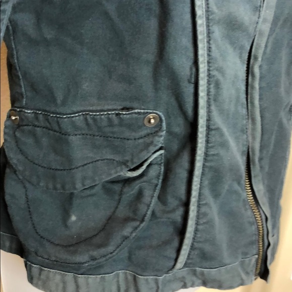 Blue cute ruffled womens coat. - Picture 3 of 8